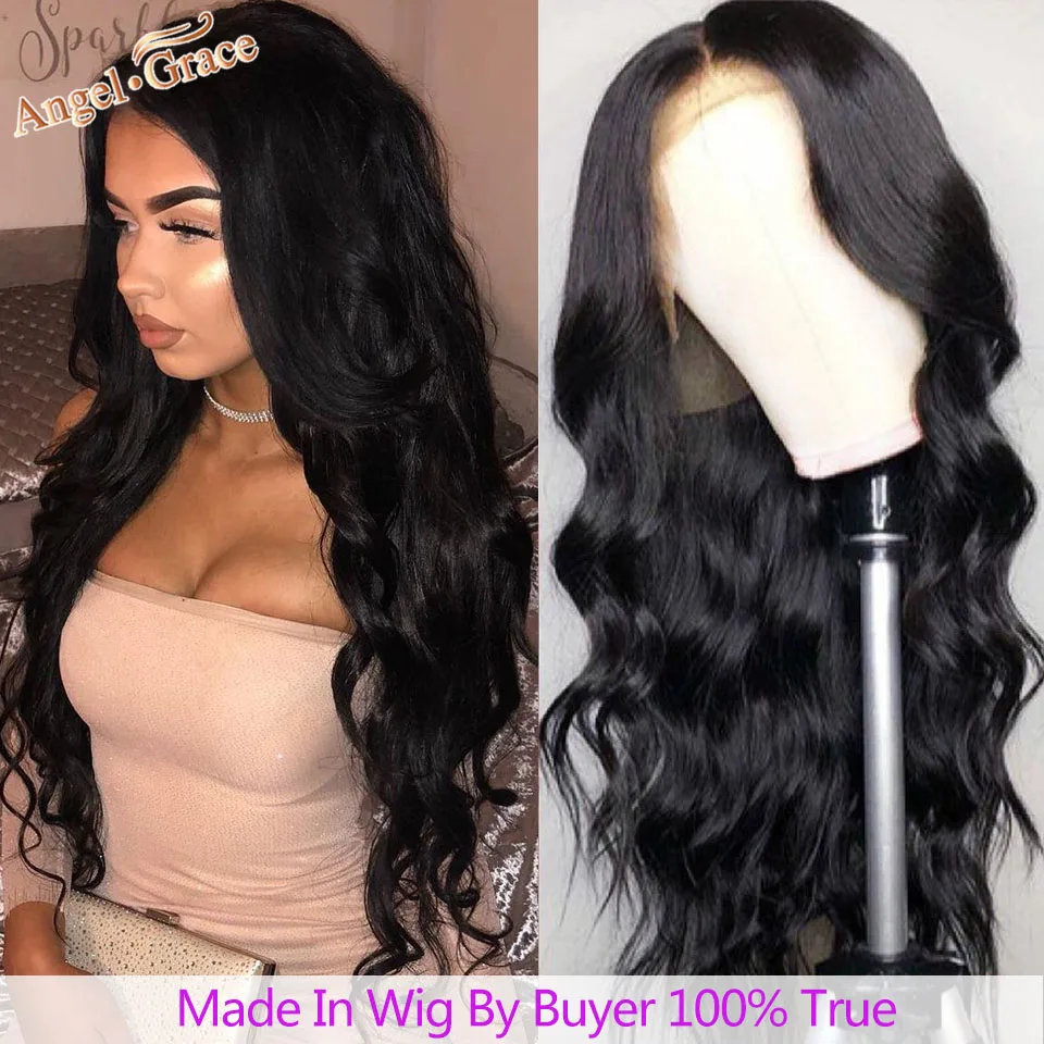 Angel Grace Hair Body Wave Bundles With Closure Remy Human Hair 3 Bundles With Closure Brazilian Hair Weave Bundles With Closure