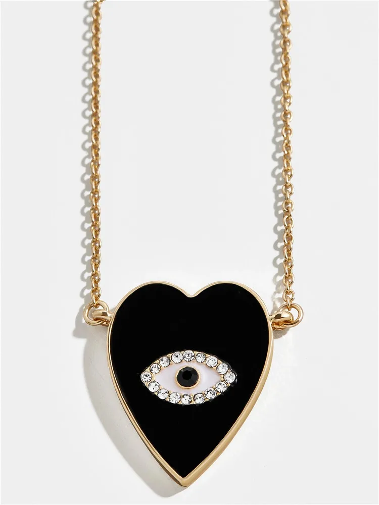 Dvacaman богемное жемчужное ожерелье для женщин Свадебное Сердце глаз украшение для чокера воротник милое представительное ожерелье, ювелирные изделия подарок - Окраска металла: 4