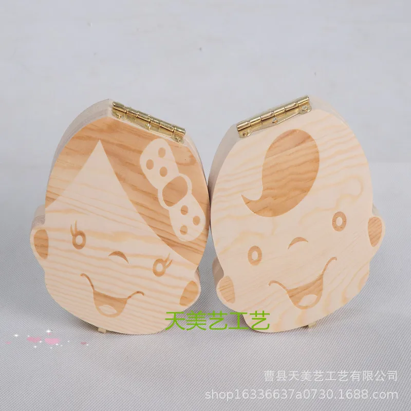 

China Deciduous Tooth baby teeth Box Umbilical Cord Collection Originality Wooden Gift Solid Wood Preservation dent caja dientes