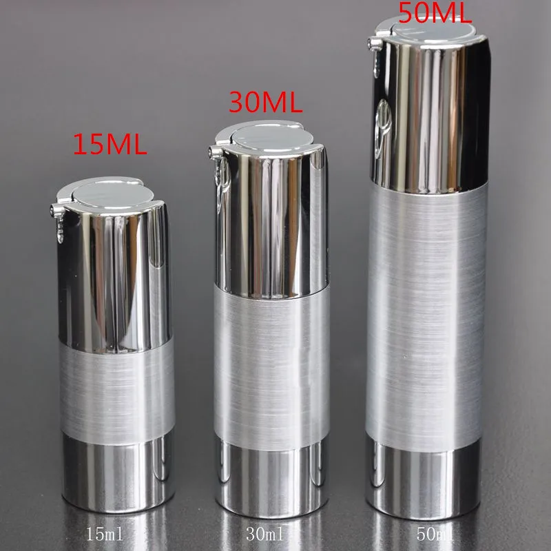 30ML Silver vacuum flask emulsion packing bottle cosmetic packaging