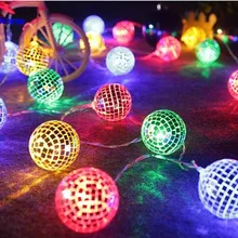 Ночной светильник зеркальная Светодиодная лампа струнная мозаика декоративная лампа батарейный провод лампа орнамент Рождество год украшения 3 м 20 светодиодный XP