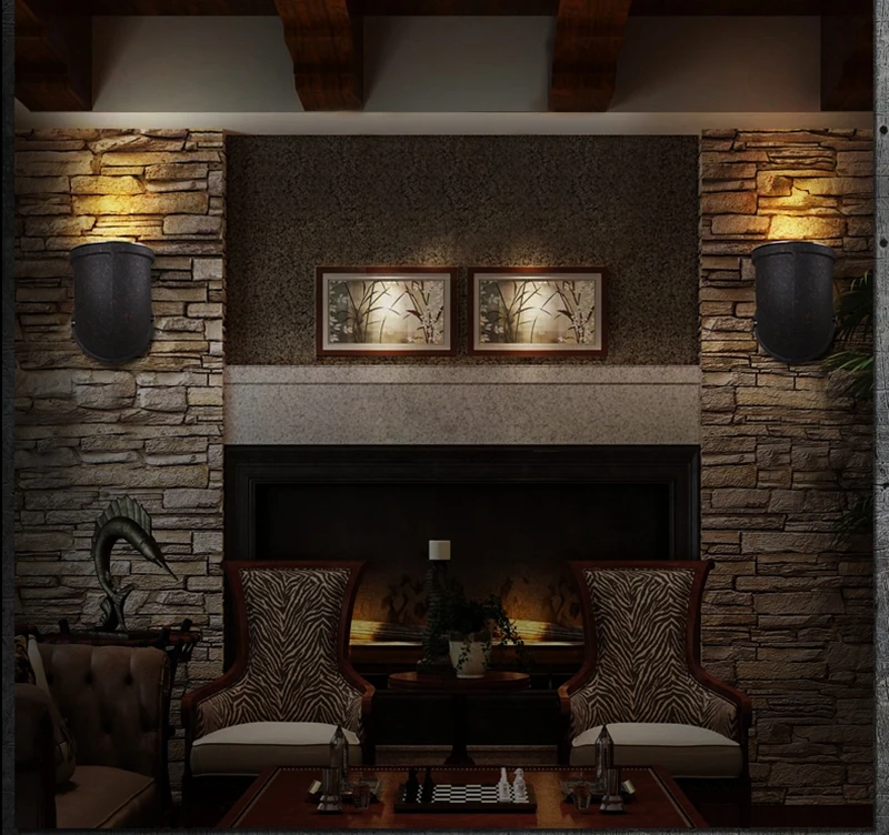 Creative Retro Water Pipe Wall Lamp Iron Art LOFT Light Bedside Lamp Bedroom Stair Living Room Corridor Bedroom Decorative Light (1)