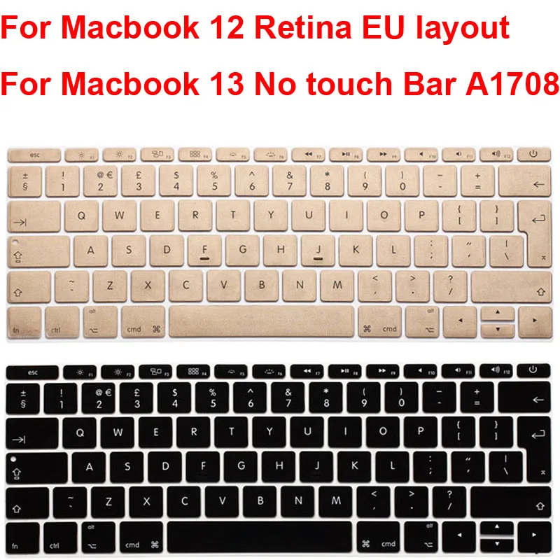 Для Macbook retina 12 клавиатура обложка кожа ЕС стиль, защитная пленка для клавиатуры оболочка для Macbook Pro 13 без сенсорной панели A1708 ЕС без сенсорной панели