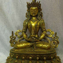 Bi002548 " Тибет свинка бронза медь резные Буддизм Amoghasiddhi будды Скульптура