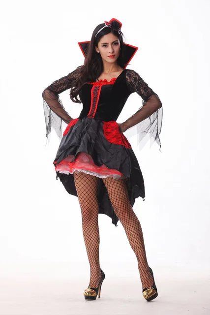 Sexy Lace Witch Costume Fantasia Women Halloween Carnival Cosplay