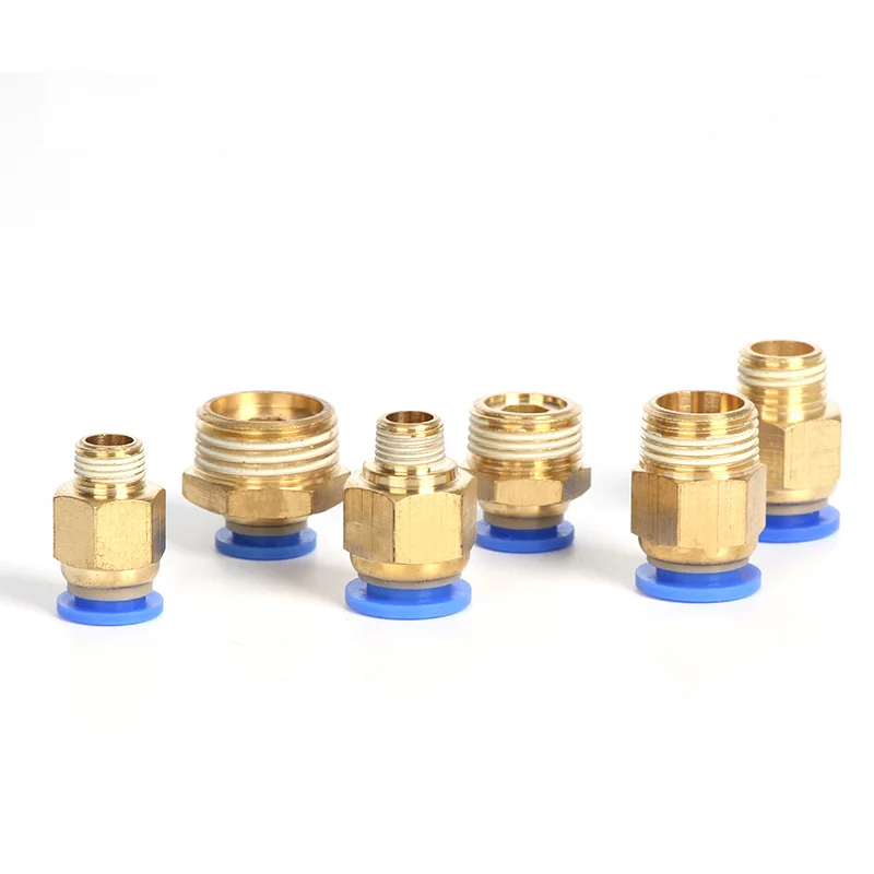 30pcs/lot PC 4 M6 Pneumatic Male Straight Air Fitting Connect Connector