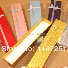 24 шт./лот смешанные Цвет картонная коробка для ожерелья 20x4x2 см браслеты для ног упаковочная коробка браслет-подарок для гостей шкатулки для ожерелий