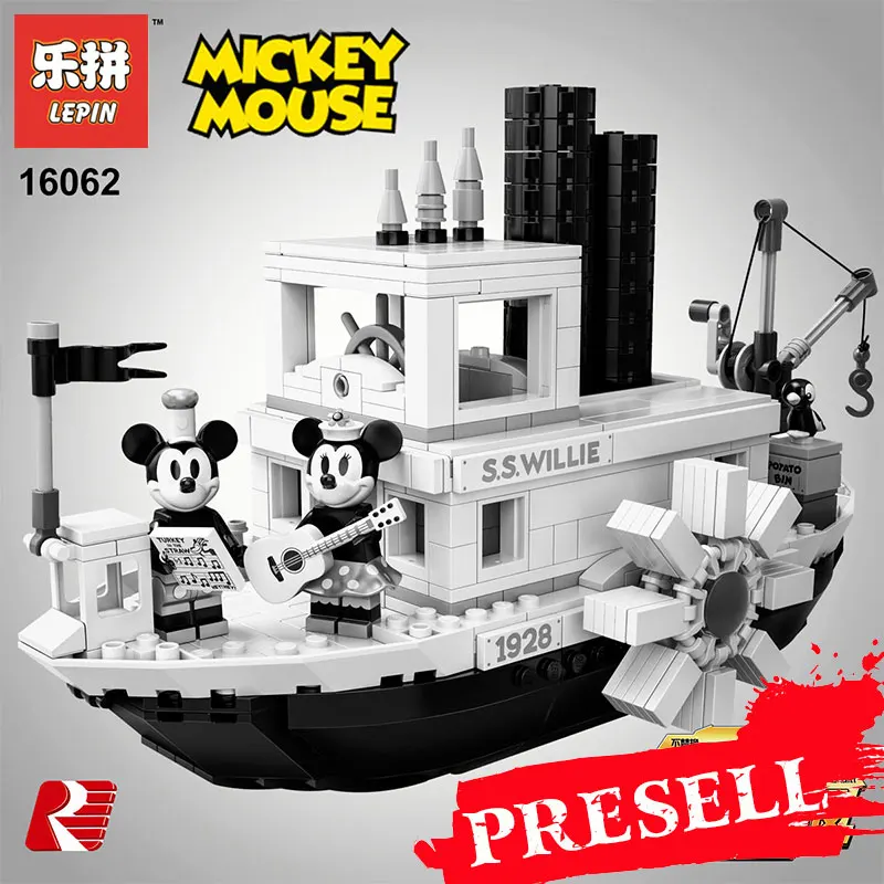 

New Lepin 16062 Movie Series Compatible Legoing Set 21317 Ideas Steamboat Willie Building Blocks Bricks Model Christmas Gift Toy