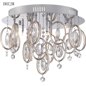 

Crystal LED Chandelier Crystal Lamp Modern Crystal Light Fixtures chandelier Circle Hanging Lustres LED Home Lighting