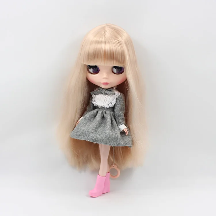

Clothes For 1/6 Blyth Doll Gray Dress British Style