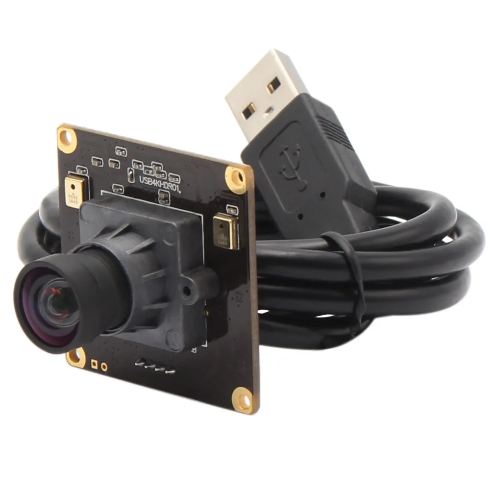 

4K 3840x2160 Fisheye USB Camera Mini CMOS USB Camera module CCTV PCB Board with Audio for Windows Android Linux UVC