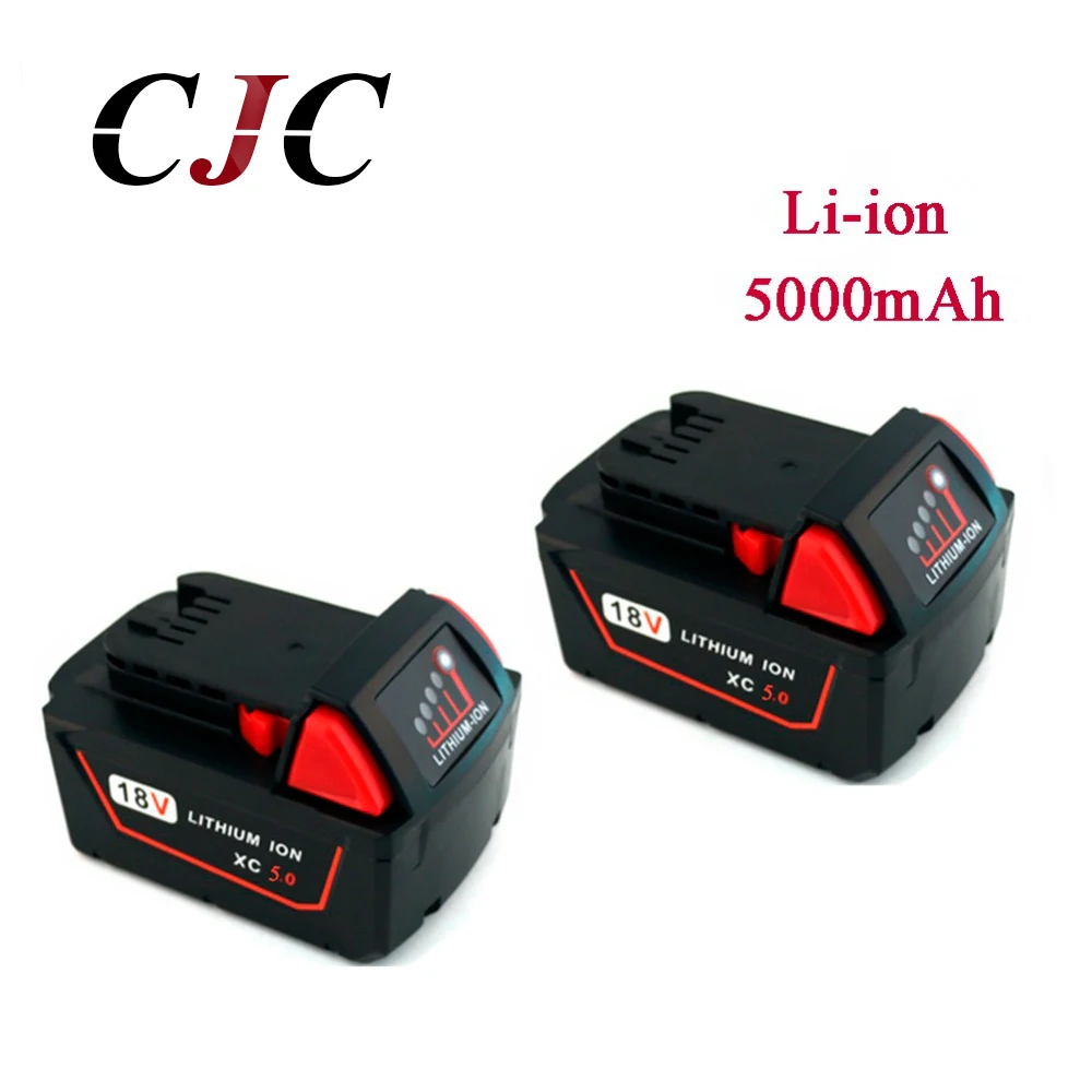 

2X 18V 5000mAh Li-Ion Replacement Power Tool Battery for Milwaukee XC 48-11-1815