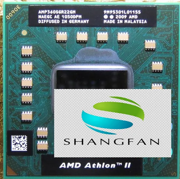Laptop cpu processor AMD Athlon II Dual-Core P360 CPU AMP360SGR22GM P 360 25w Mobile (1M Cache 2.3 GHz) Socket S1/S1g4