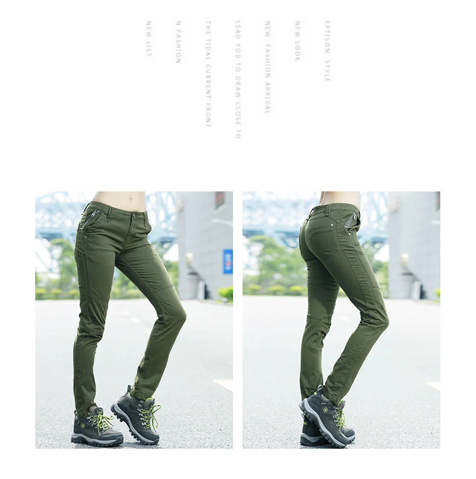 Брюки полной длины с хорошей фигурой, женские осенние зеленые джинсовые штаны в стиле милитари, женские повседневные штаны для бега, женские зимние брюки