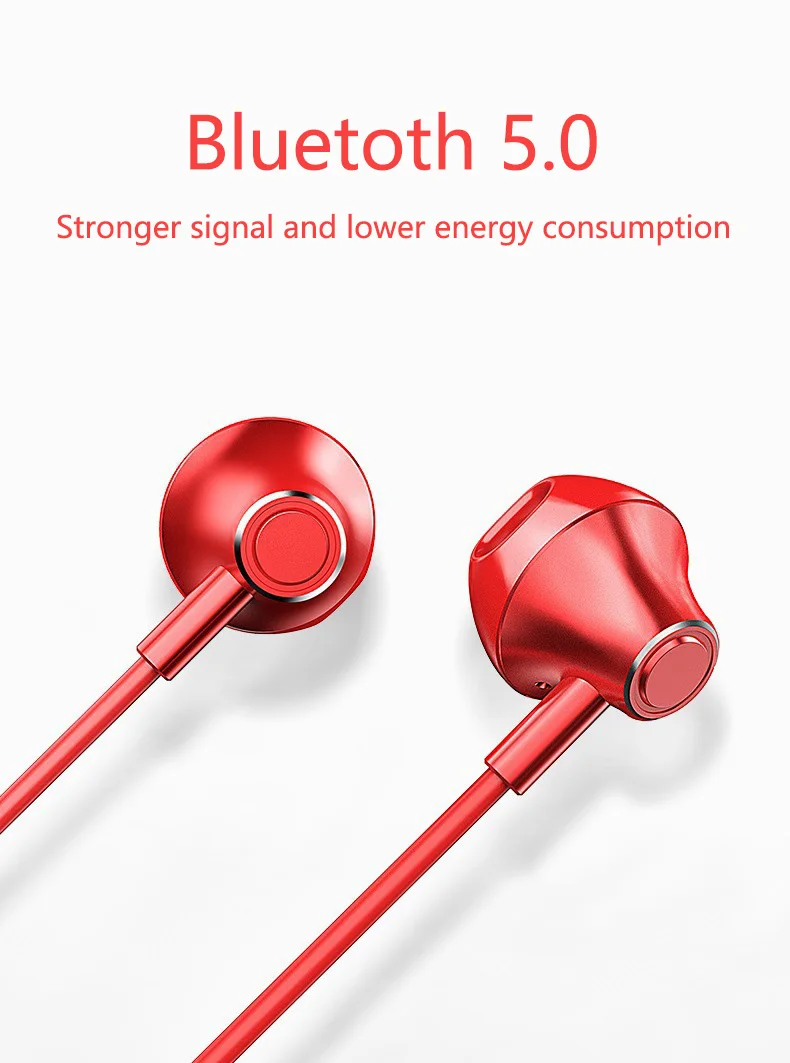 Беспроводные Bluetooth наушники, наушники BT 5,0, водонепроницаемые спортивные наушники, басовые стерео наушники с микрофоном для iPhone, Android, xiaomi