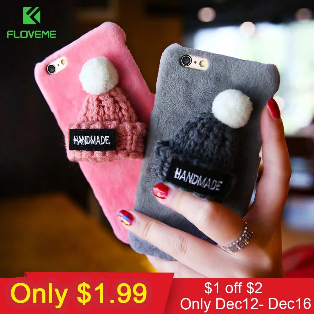 FLOVEME Christmas Hat Case for iPhone 7 iPhone 8 6 6s plus