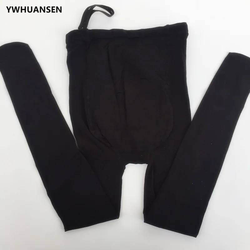 Spring Autumn Velevt Tights For Pregnant Women Adjustable High Waist Maternity Pantyhose U-shaped Belly Support Sock 3