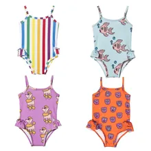 Hugo/Новинка года; Детский милый Цельный купальник для девочек; маленький Свежий Слинг