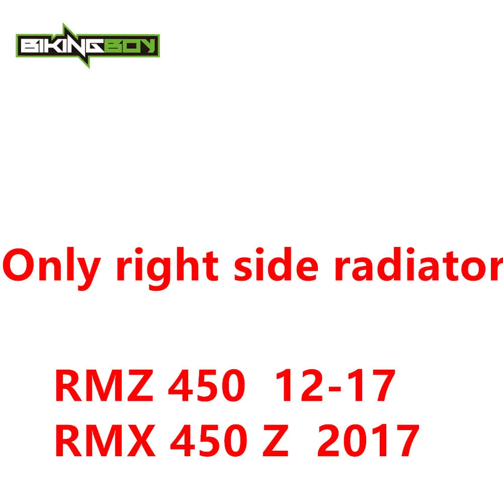 BIKINGBOY радиатор охлаждения двигателя для SUZUKI РМЗ RM-Z 450 05 06 07 08 09, 10, 11, 12, 13, 14, 15, 16, 17, RMX 450 Z MX кулер для воды - Цвет: R-126 Right