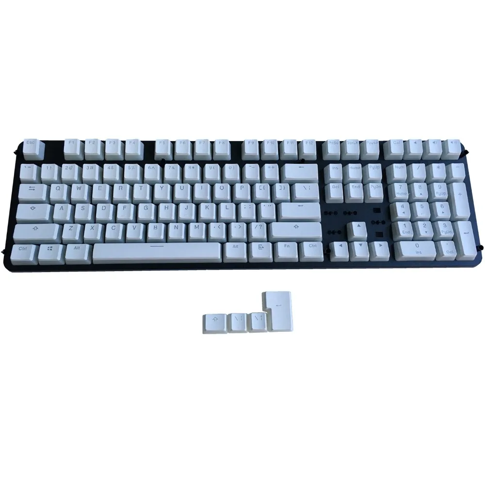 Beste PBT Witte Pudding Keycaps Backlit Doubleshot ANSI ISO Met Keycap Houder Voor 60% 87 TKL 104 108 MX Schakelaars Mechanische Toetsenbord