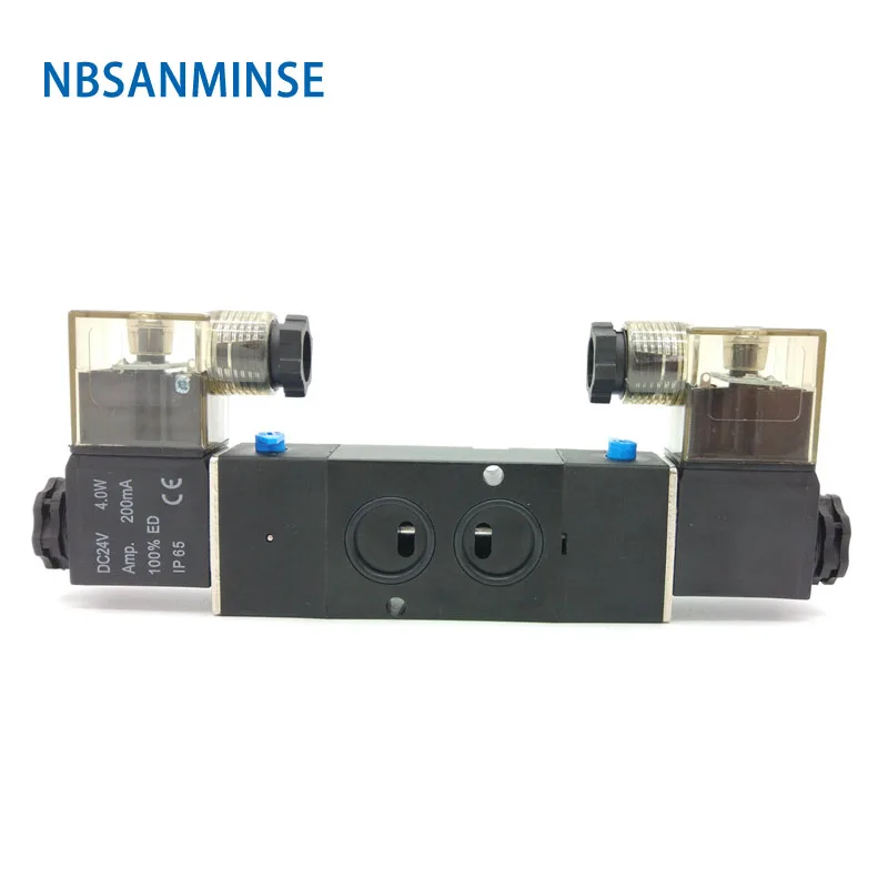 NBSANMINSE 4M210 4M220 4M230 G1/4 коллектора Соленоидный клапан 0 15-0.8Mpa 2/5 3/5 Одиночная двойная