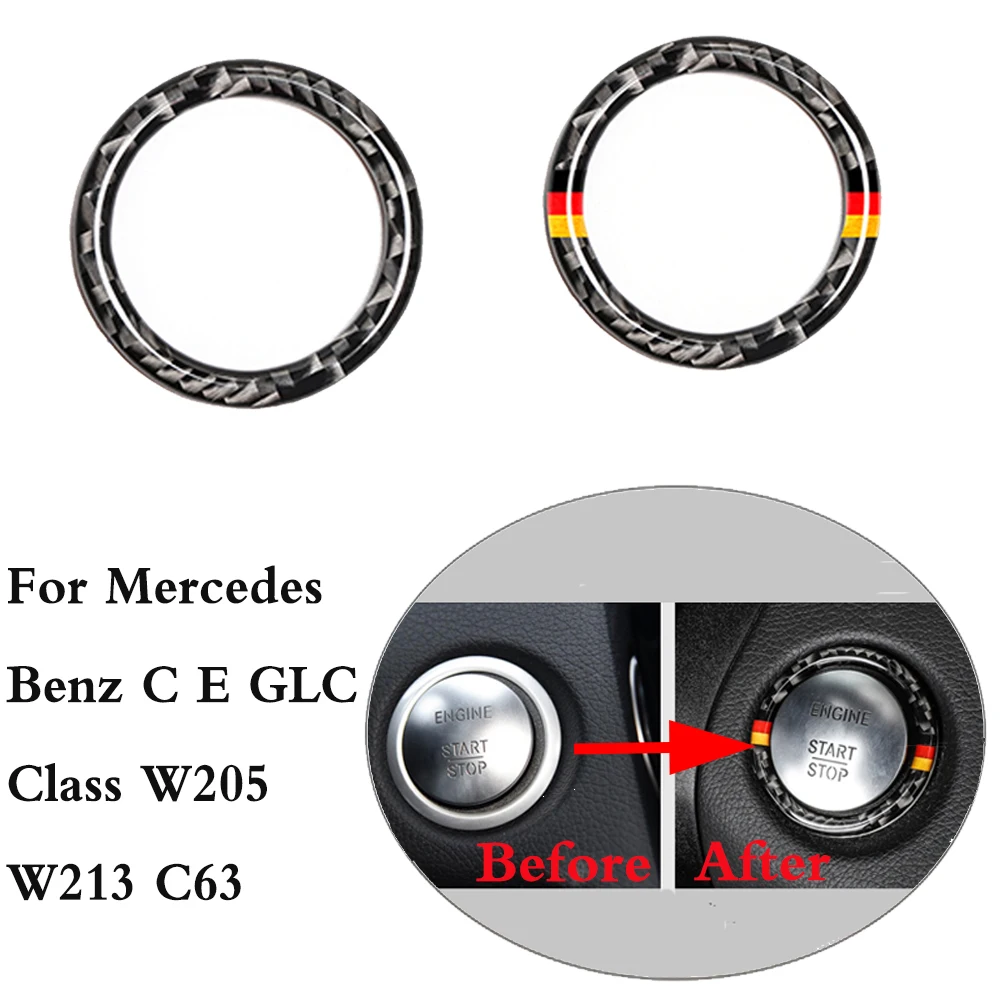 Для Mercedes Benz C E GLC Class W205 W213 C63 обшивка из углеродного волокна автомобильный