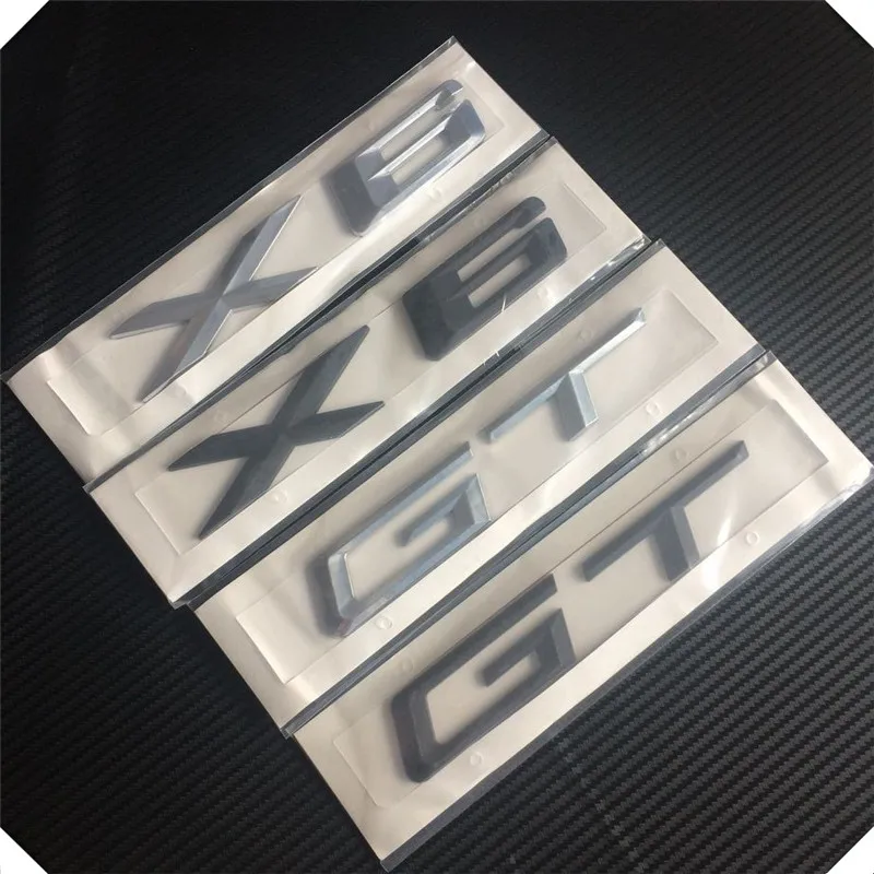 

20pcs MIX 3D ABS Chrome Silver Black X1 X3 X5 X6 GT car letter lettering Rear Boot Auto Sticker Emblem Badge accessories