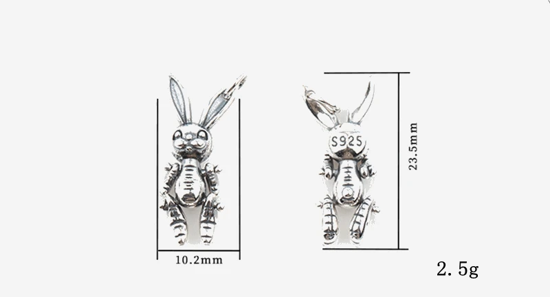 NPKDS 925 пробы серебро Животные подвеска "Кролик", очаровательный, подрходит к Браслеты& ожерелье, нержавеющая сталь, 925 аксессуары DIY конечные бусины в форме цветов, создание подарочных