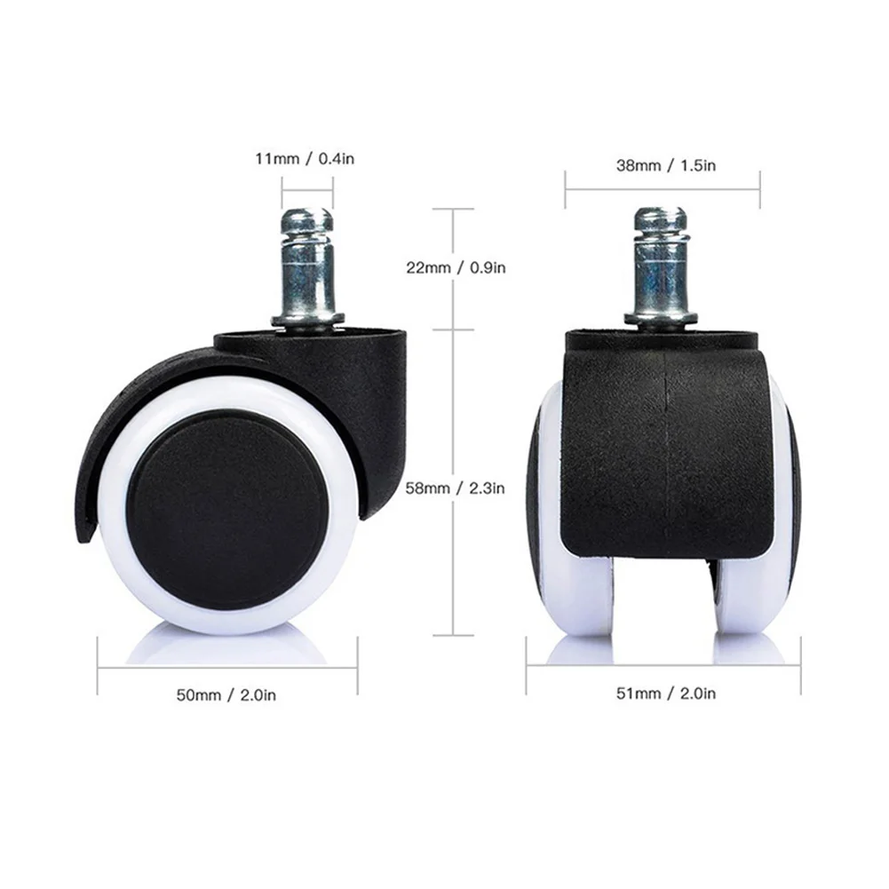

5 Pcs 2 Inch Universal Wheel Swivel Caster Wheels for Office Chair DTT88