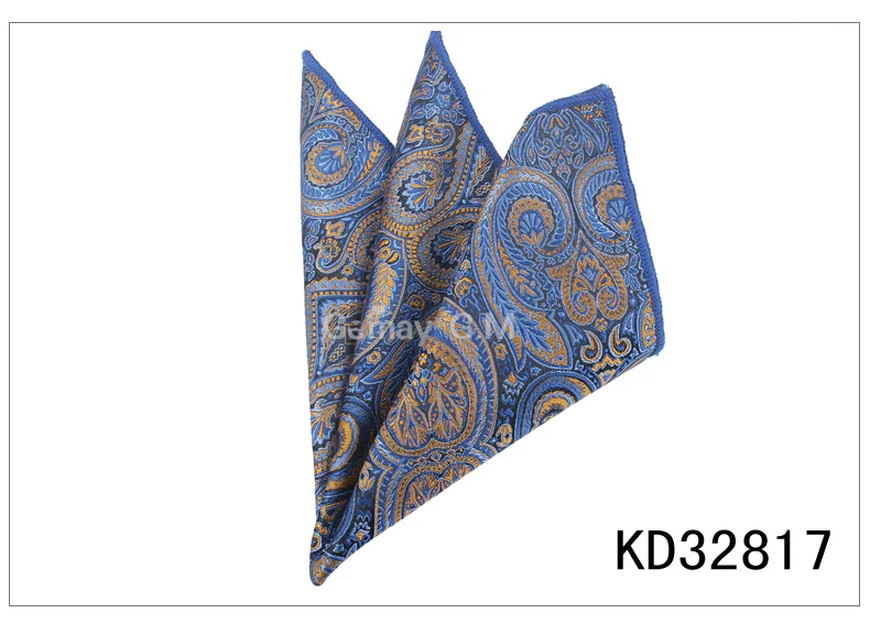 Мода Пейсли нагрудный платок Цветочный платок для костюмы 23 см* 23 см Платки для Для мужчин Для женщин Брендовые костюмы карман Полотенца носовой платок - Цвет: KD32817