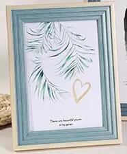 Feather Blue Современный стиль рамка из смолы для картины может быть настенный и поставить на стол RPF026 - Color: Feather Blue