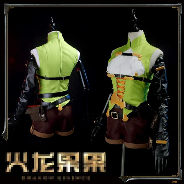

Anime Cosplay Costume Goblin Slayer Fairy Archer Elf Top+Pants+Cloak cool style Full Sets B