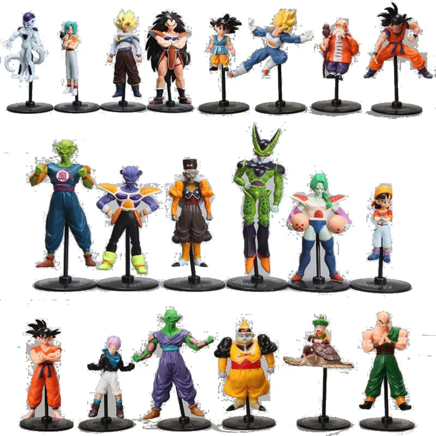 10 шт. dragon ball z super saiyan 3 son игрушки Goku lot 2016 Новая фигурка Dragon фигурки vegeta figuras de a o|figura