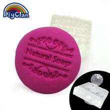 Handmade resin soap stamp mold mini diy “natural soap” heart tree patterns organic glass soap chapter Acrylic chapters Z0080NT
