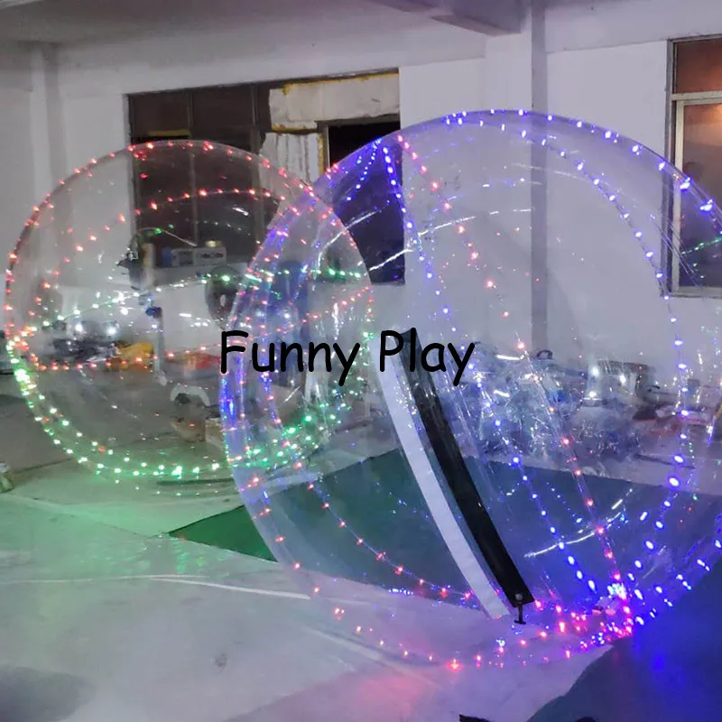 

pvc led inflatable Dance Balls globe Clear Bubble Inflatable Stage Dance Ball with colorful light Human hamster ball on water