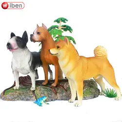 Горячие игрушечные лошадки собака бультерьер Дого Argentino моделирование животных модель Шиба ину фигурки и игрушки Детский подарок