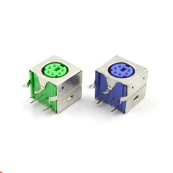 

10pcs-100pcs Mouse Keyboard Plug Connector MDC-6-19 DC Power Supply Board S Terminal Socket 6-hole 6-pin Socket