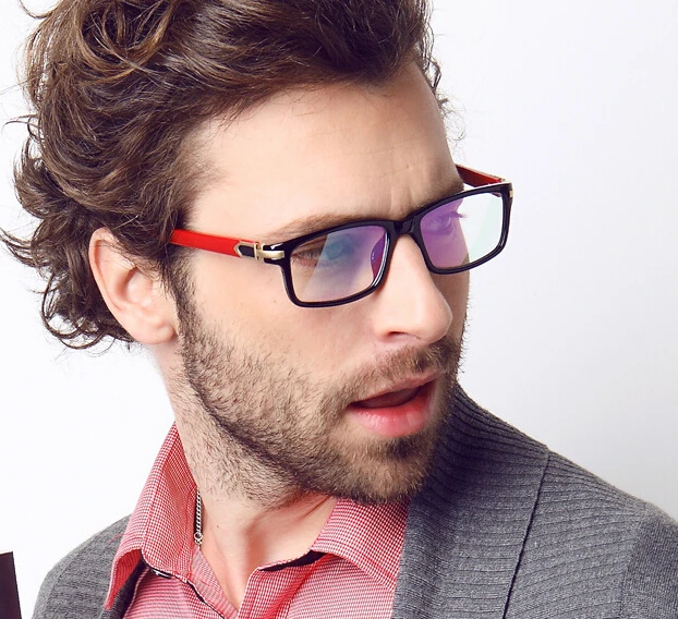 Red Black Men Male Eyeglasses Eyewear Fashion Glasses Clear New Style ...