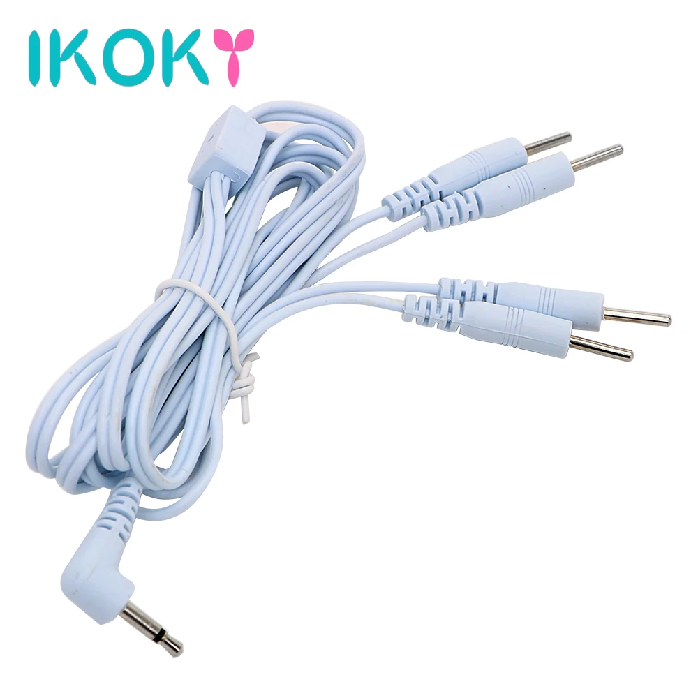 IKOKY секс игрушки для пениса кольцо анального секса электростимуляция 2/4 Pin