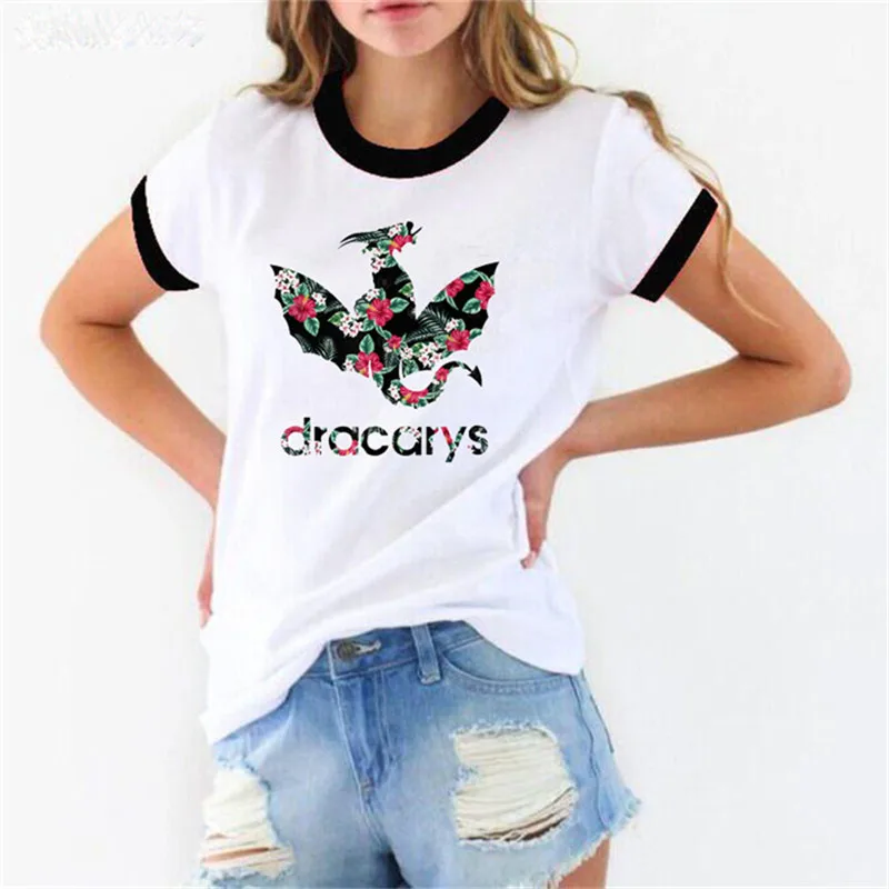 

Dracarys Game of Thrones t shirts women Mother of Dragon Tee shirt femme Summer fashion t-shirt female harajuku tshirt tumblr