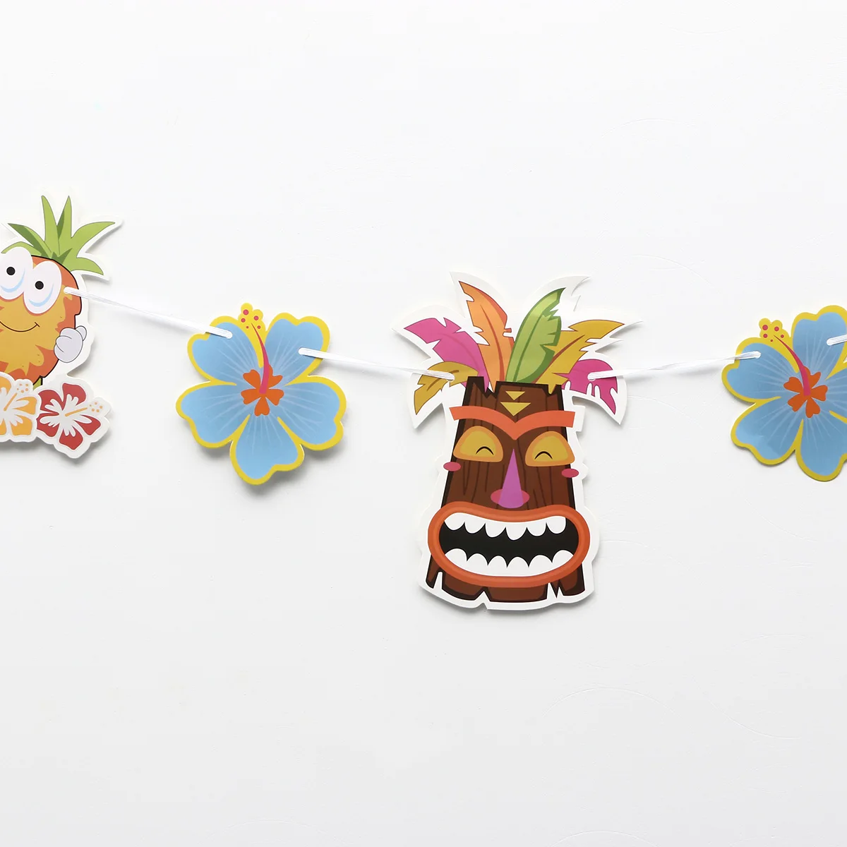 Гавайская гирлянда, фламинго и ананасы, баннер для летнего бассейна, украшения для дня рождения