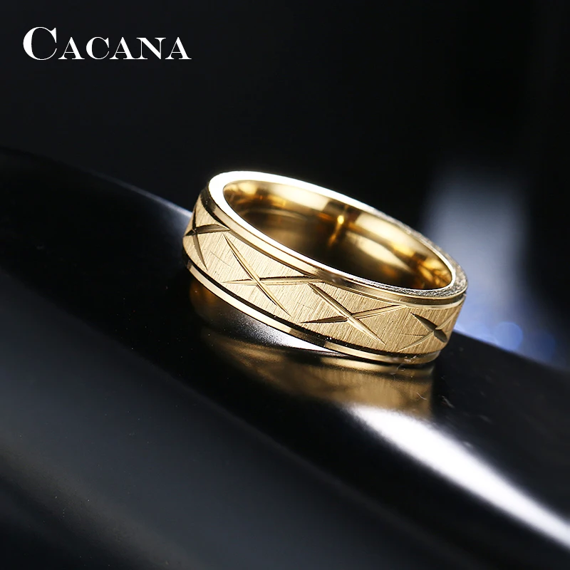 CACANA Stainless Steel Rings For Women X Sign Personalized Fashion Jewelry Wholesale NO.R34