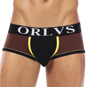 

ORLVS Brand Gay Men Underwear Briefs Panties Mens Underwear Men Sexy Cotton Cueca Gay Masculina Panties Jockstrap