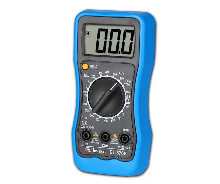 Мини ET 870E Высокоточный цифровой мультиметр ручной ЖК дисплей. С тестом на батарею
