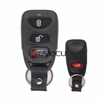 

KEYECU 100PCS New Replacement Remote Key Shell Case Fob 3+1 Button for KIA Cerato Spectra Optima with KIA letters on the shell