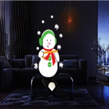 Dynamic 12 Patterns Santa Claus Christmas Laser Projector Indoor Outdoor Animation Effect Snowflake Snowman Projector Remote