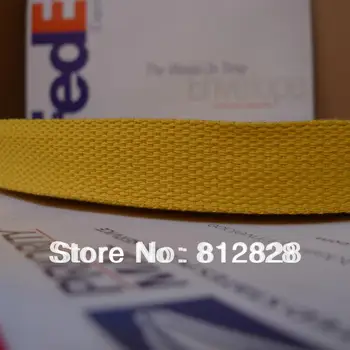

1'' Inch 25mm #17 Yellow Color Key Fob Webbing 50y/roll Free Shipping