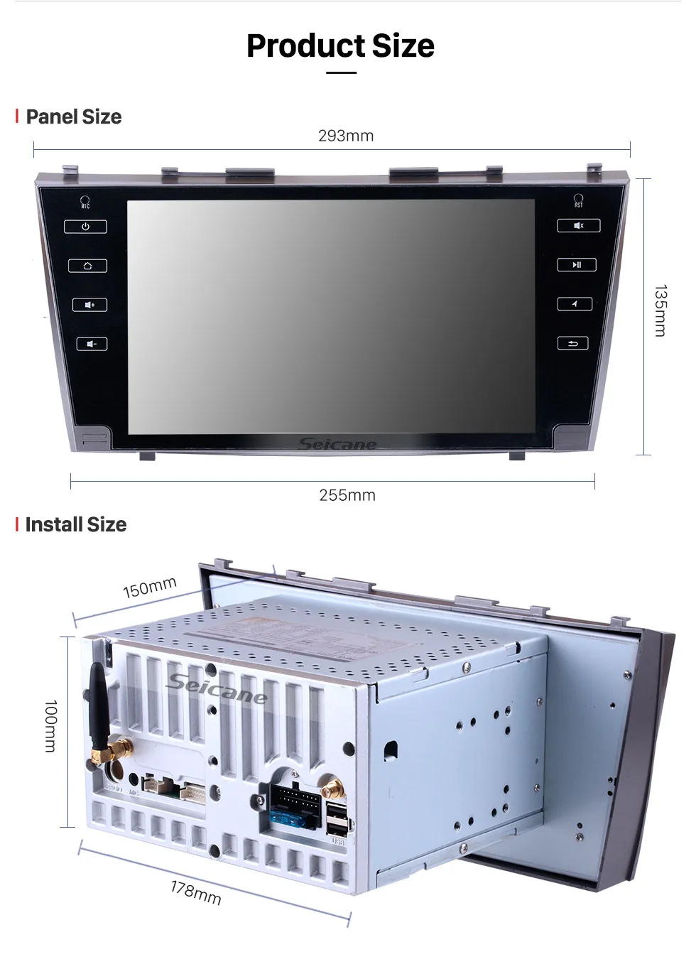 Clearance Seicane Car Radio For 2007 2008 2009 2010 2011 Toyota Camry Android 8.0 9 Inch Bluetooth Wifi GPS Navigation Multimedia Player 21