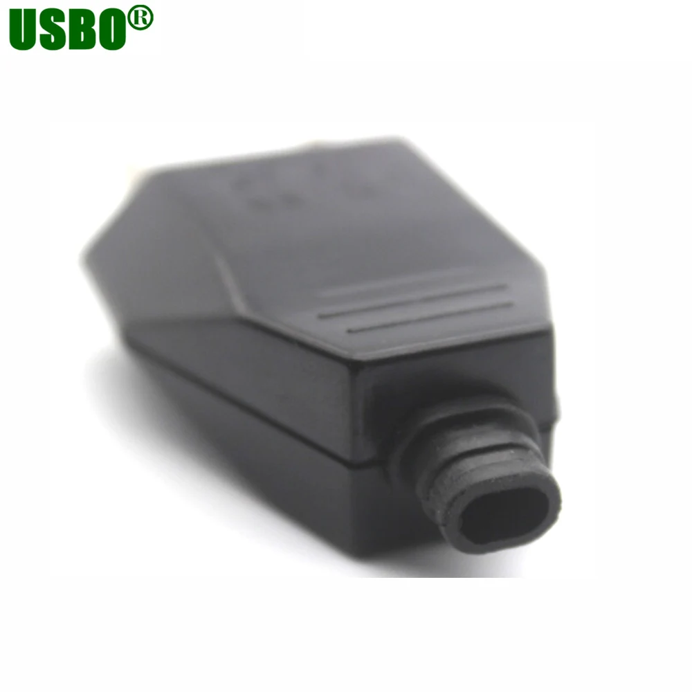 250V 2.5A European Power Cable Plug 2 Polarity Electrical Male Rwirable Connector EU DIY Wired Electrode Plug