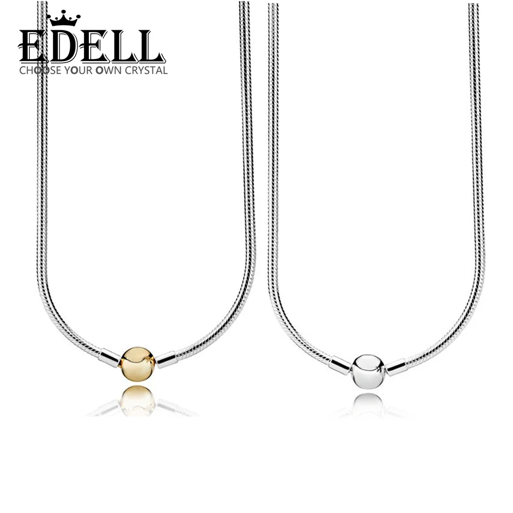 

EDELL 100% 925 Sterling Silver 590742HG MOMENTS SILVER NECKLACE WITH 14CT GOLD ROUND CLASP 590742HV Glamour Women's Original